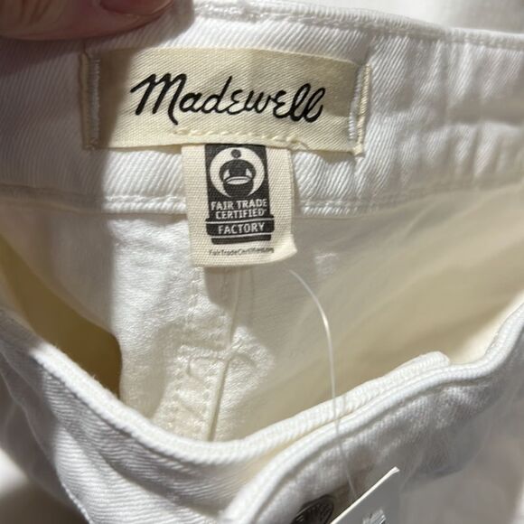 Madewell The Plus Perfect Vintage Wide-Leg Crop Jean in Tile White NWT size 24W - Picture 7 of 13